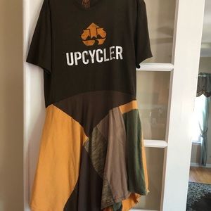 Upcycled tee-shirt dress.